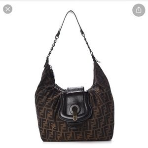 AUTHENTIC FENDI ZUCCA B BUCKLE BAG GREAT CONDITION